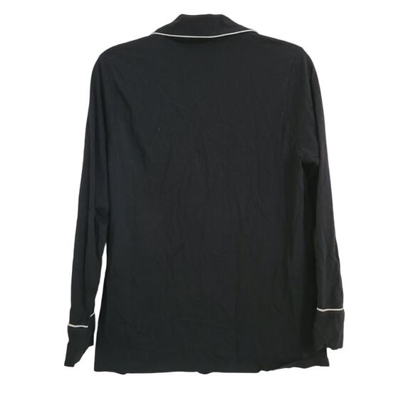 NWOT J. Crew Women's Long-sleeve Knit Pajama Set Black M - Picture 5 of 9